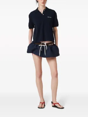 ミニスカート MIU MIU Layered mini skirt Miu Miu Colorblock Wool Mini Skirt