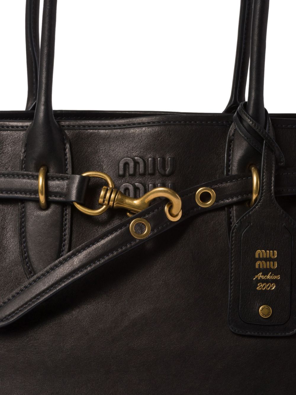 Fake Miu Miu nappa-leather tote bag Women