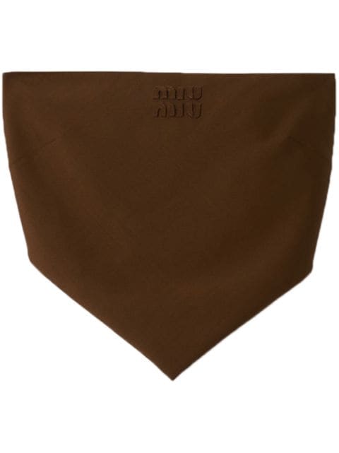 Miu Miu logo-appliqué handkerchief top