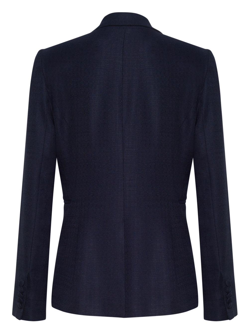 Shop Adam Lippes Single-breasted Slub-textured Blazer In Blue