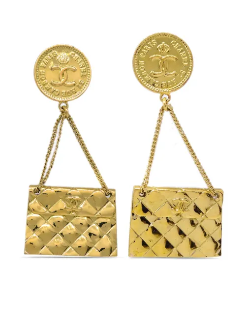 Boucles d'oreilles Classic Flap à clip (1994) - CHANEL Pre-Owned - Modalova