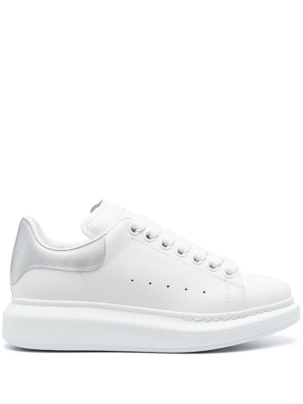 Alexander McQueen iridescent-panel Leather Sneakers - Farfetch