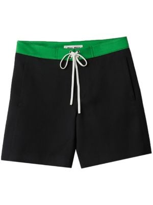 Miu Miu Drill high-waisted Shorts - Farfetch