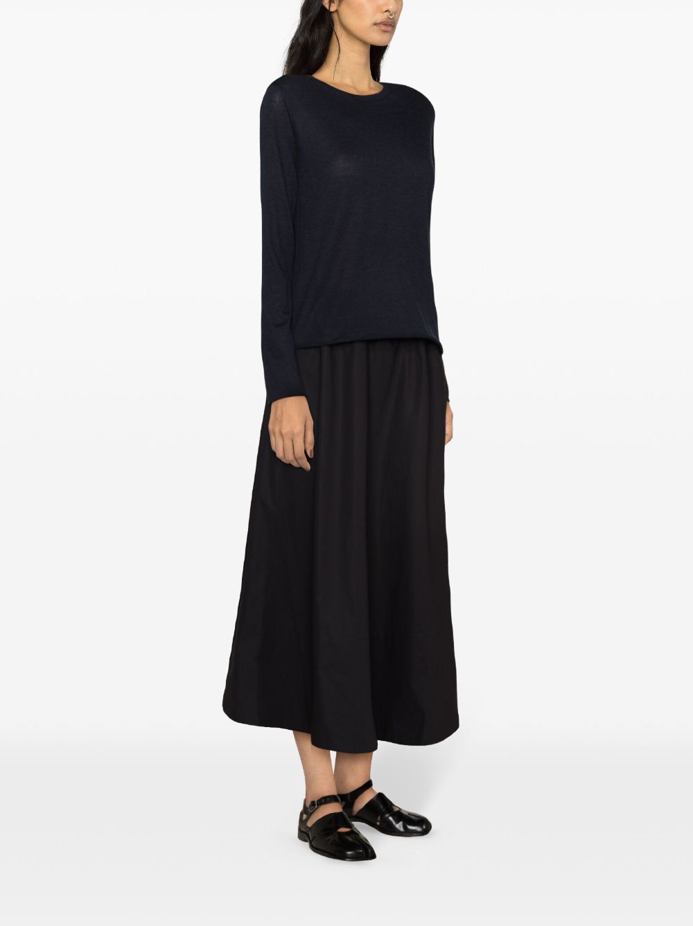Shop By Malene Birger Pheobes A-line Midi Skirt In 黑色