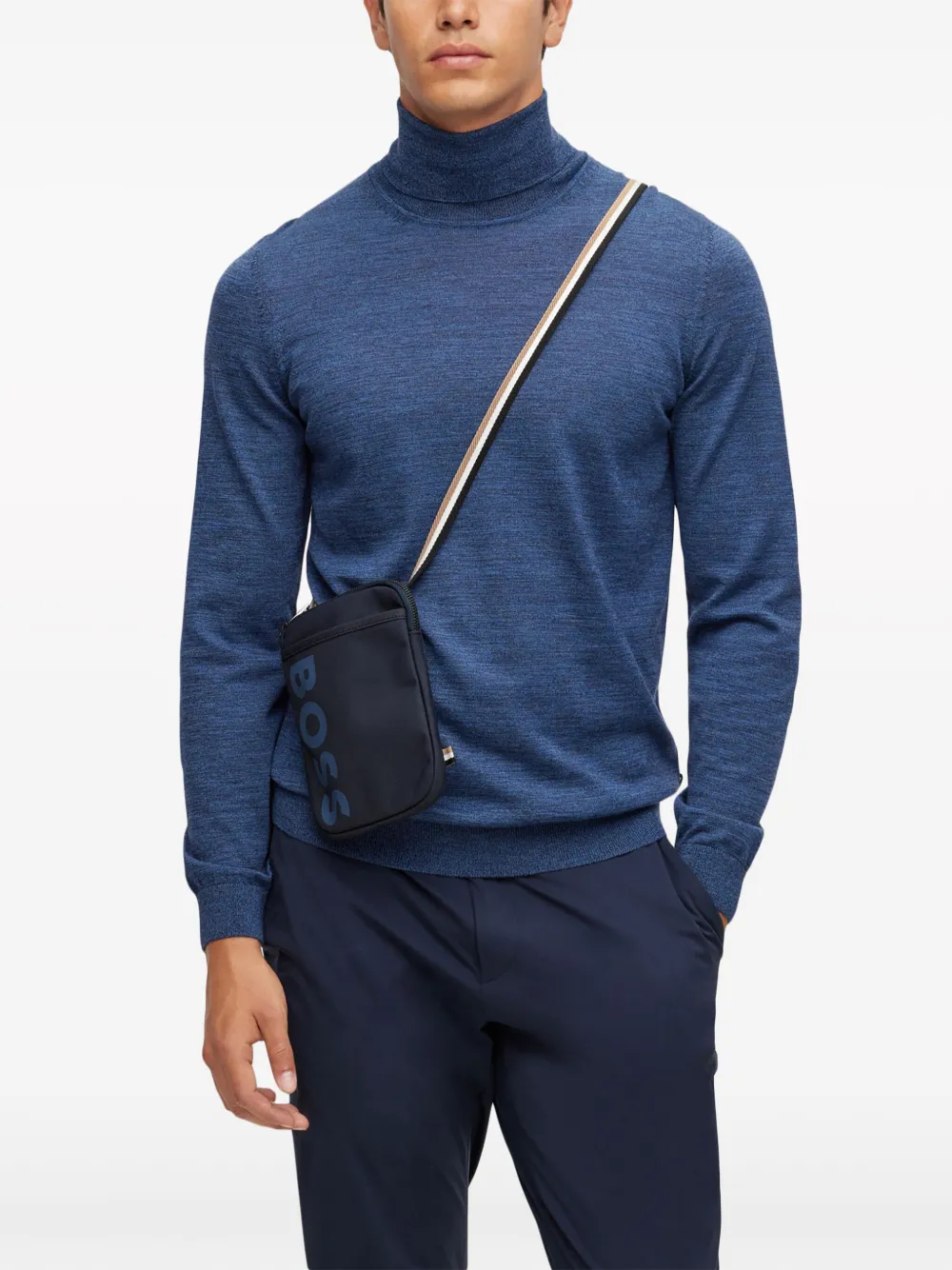 BOSS logo-print canvas crossbody bag | Image 2