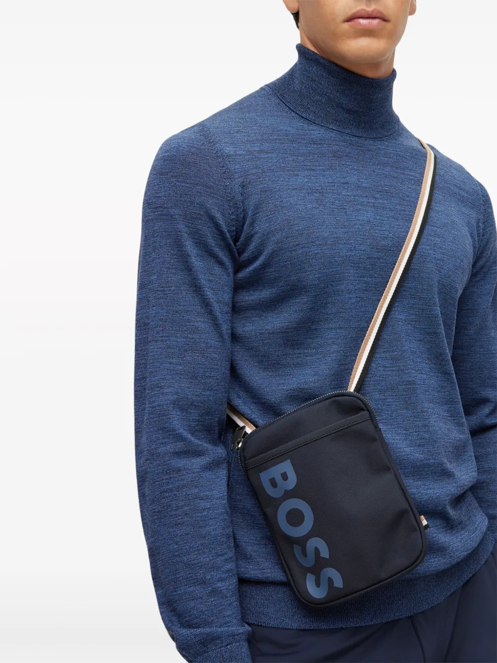 Hugo Boss Logo-print Canvas Crossbody Bag