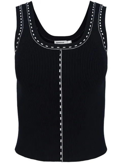 Simkhai Nailah stitch-detail knitted top