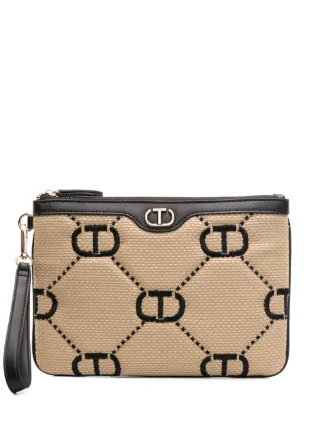 TWINSET all-over logo-print Clutch - Farfetch