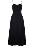 Adam Lippes Rickie satin midi dress - Black