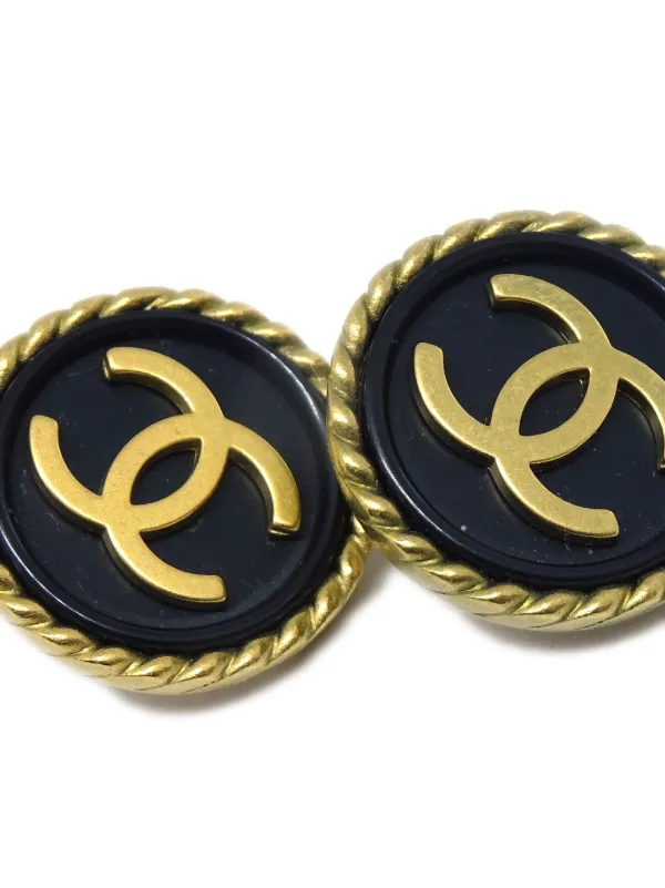 CHANEL Pre-Owned 1994 ココマーク イヤリング | ブラック