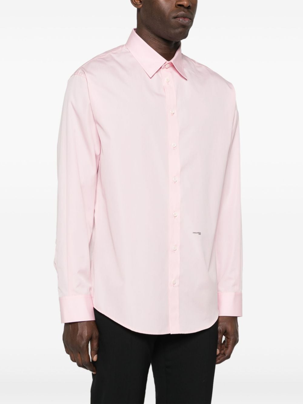 Shop Dsquared2 Cotton Poplin Shirt In Pink