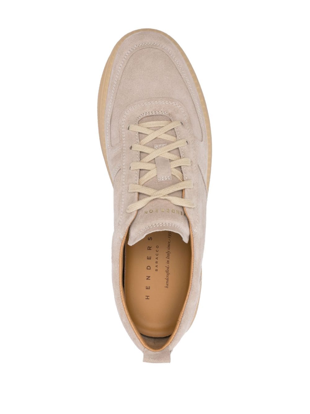 Shop Henderson Baracco Levantes Suede Trainers In Neutrals