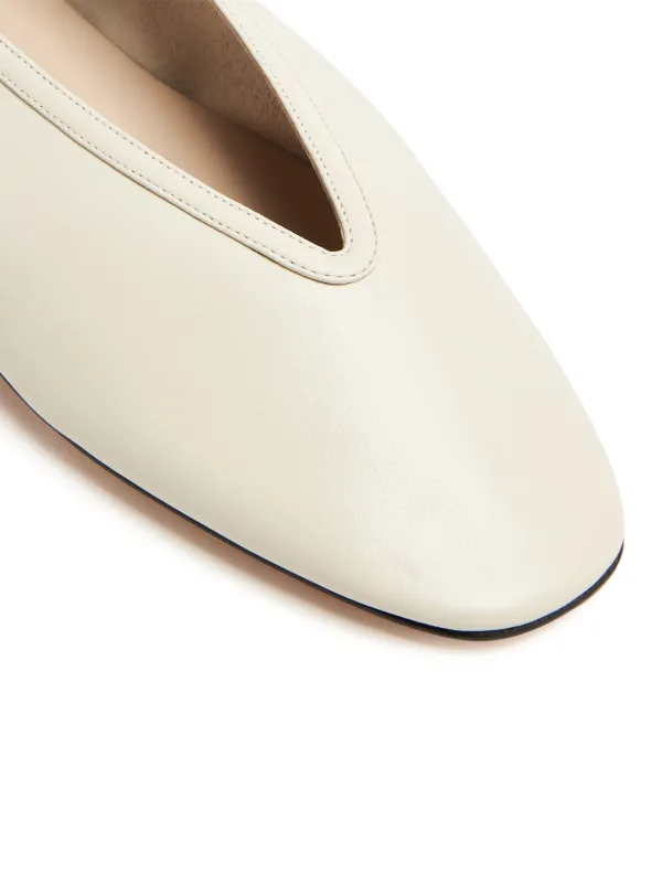 フラットシューズ LE MONDE BERYL SS25 LUNA BALLERINA GOLD (LUNLEAYGL GOLD) Luna metallic leather ballet flats in gold - Le Monde Beryl