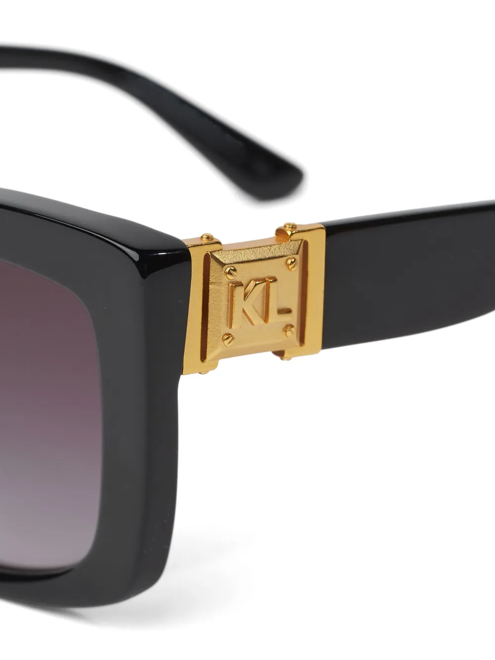 Karl Lagerfeld Heritage zonnebril met rechthoekig montuur Zwart