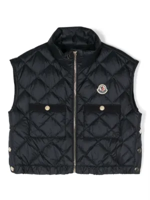 Moncler Enfant キルティング ベスト | ブルー | FARFETCH JP