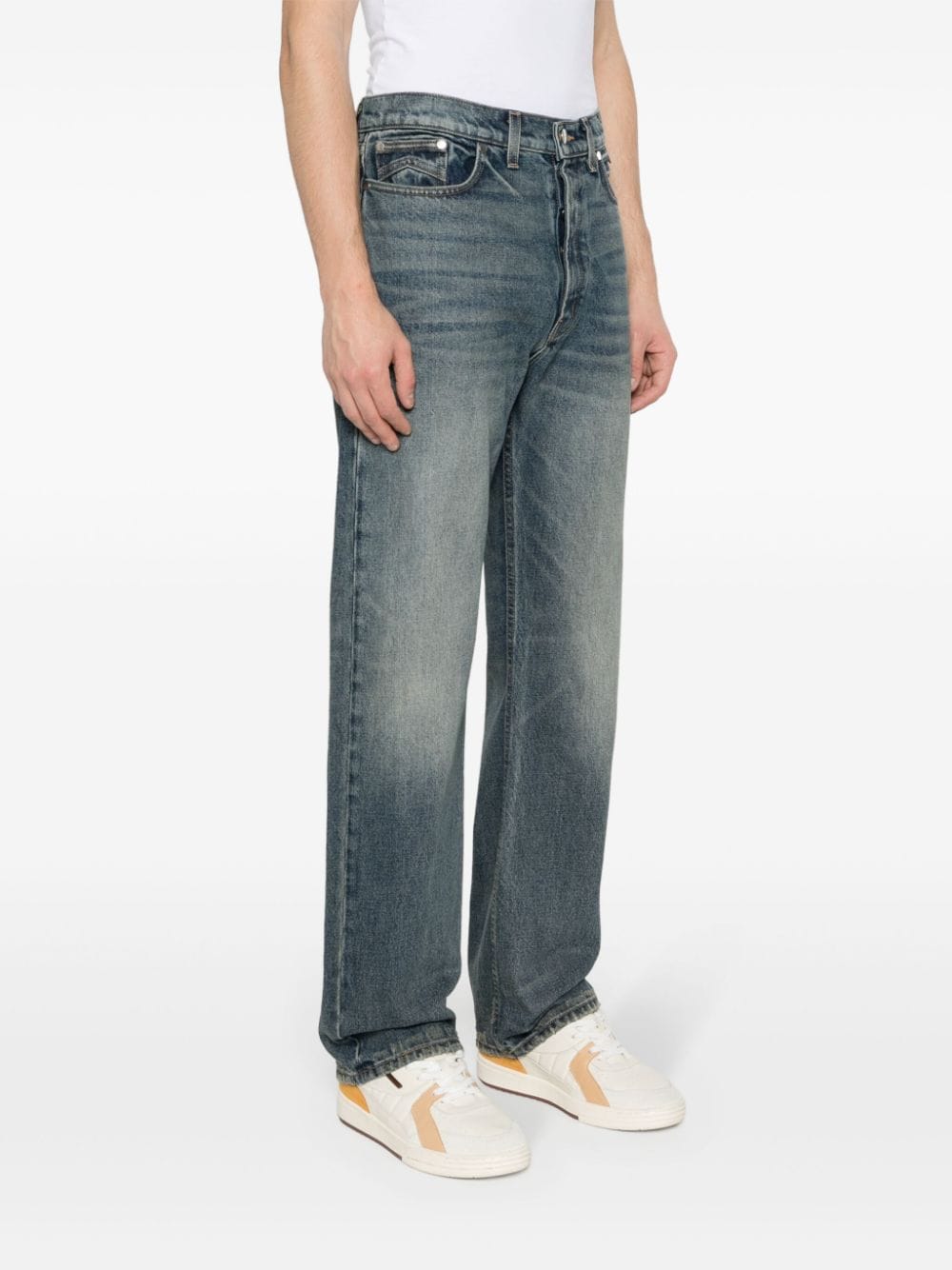 Shop Rhude 90's Straight-leg Jeans In Blue
