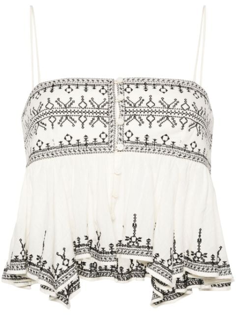 MARANT ÉTOILE Piyae geometric-embroidery top