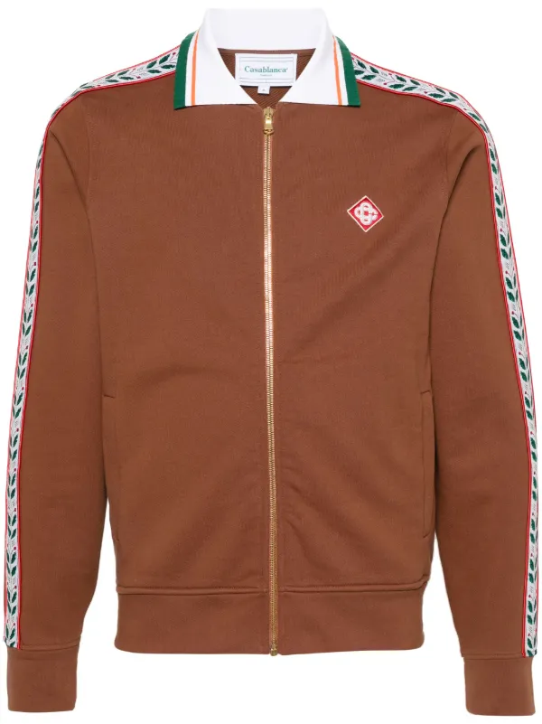 Casablanca Laurel Track Jacket | Brown | FARFETCH IN