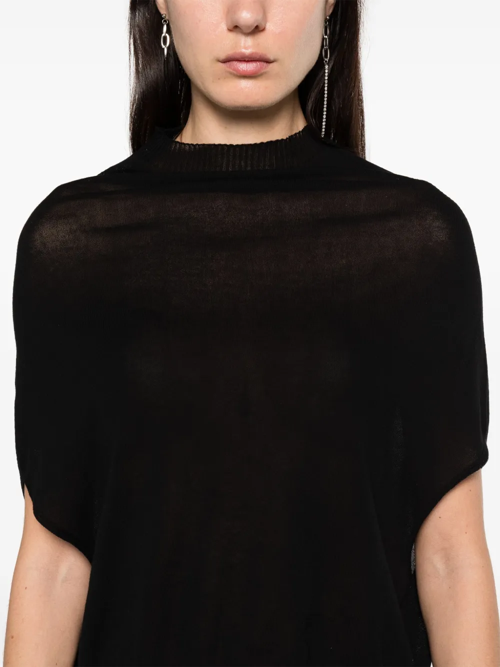 Rick Owens Gedrapeerde top Zwart