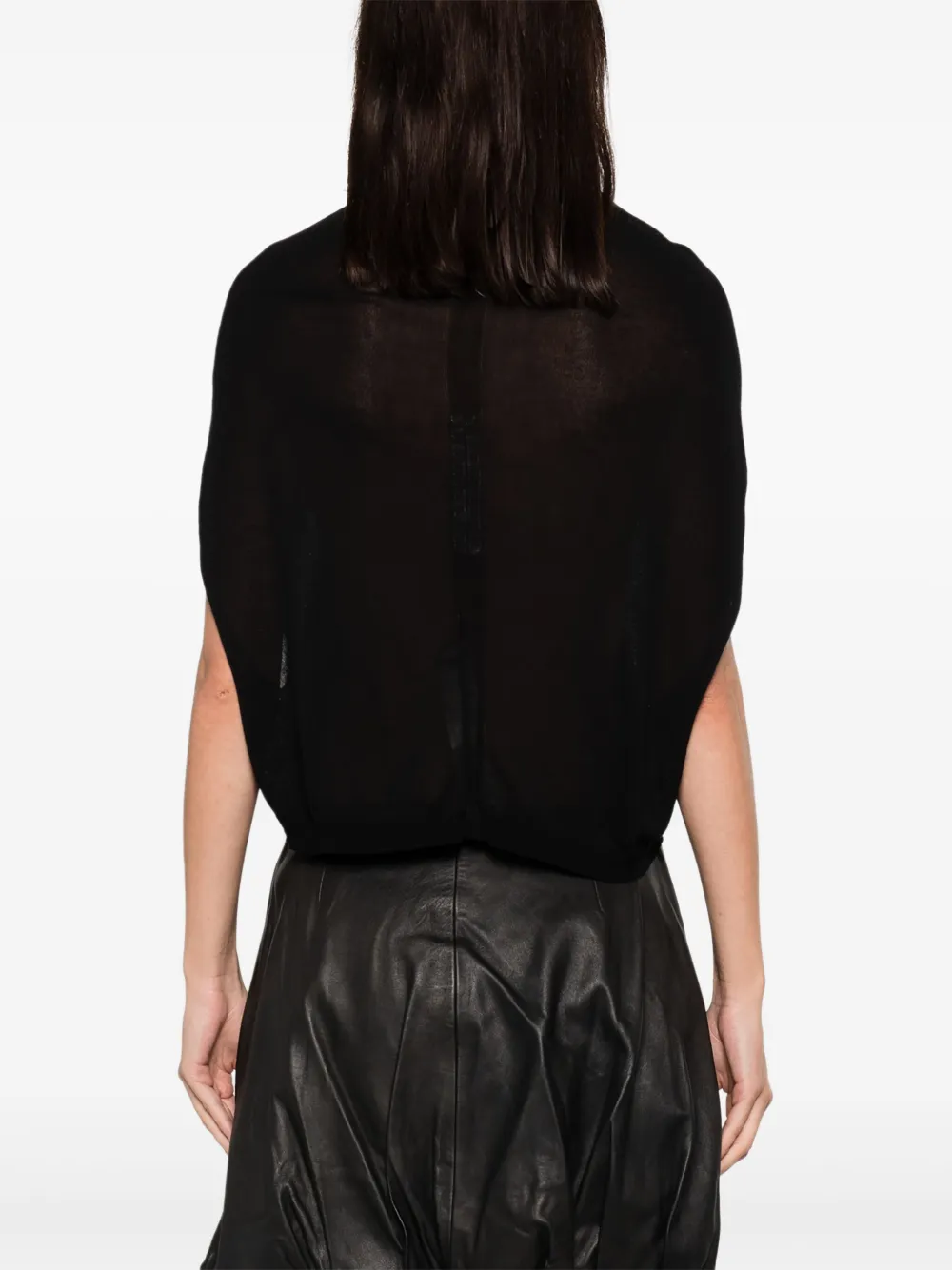 Rick Owens Gedrapeerde top Zwart