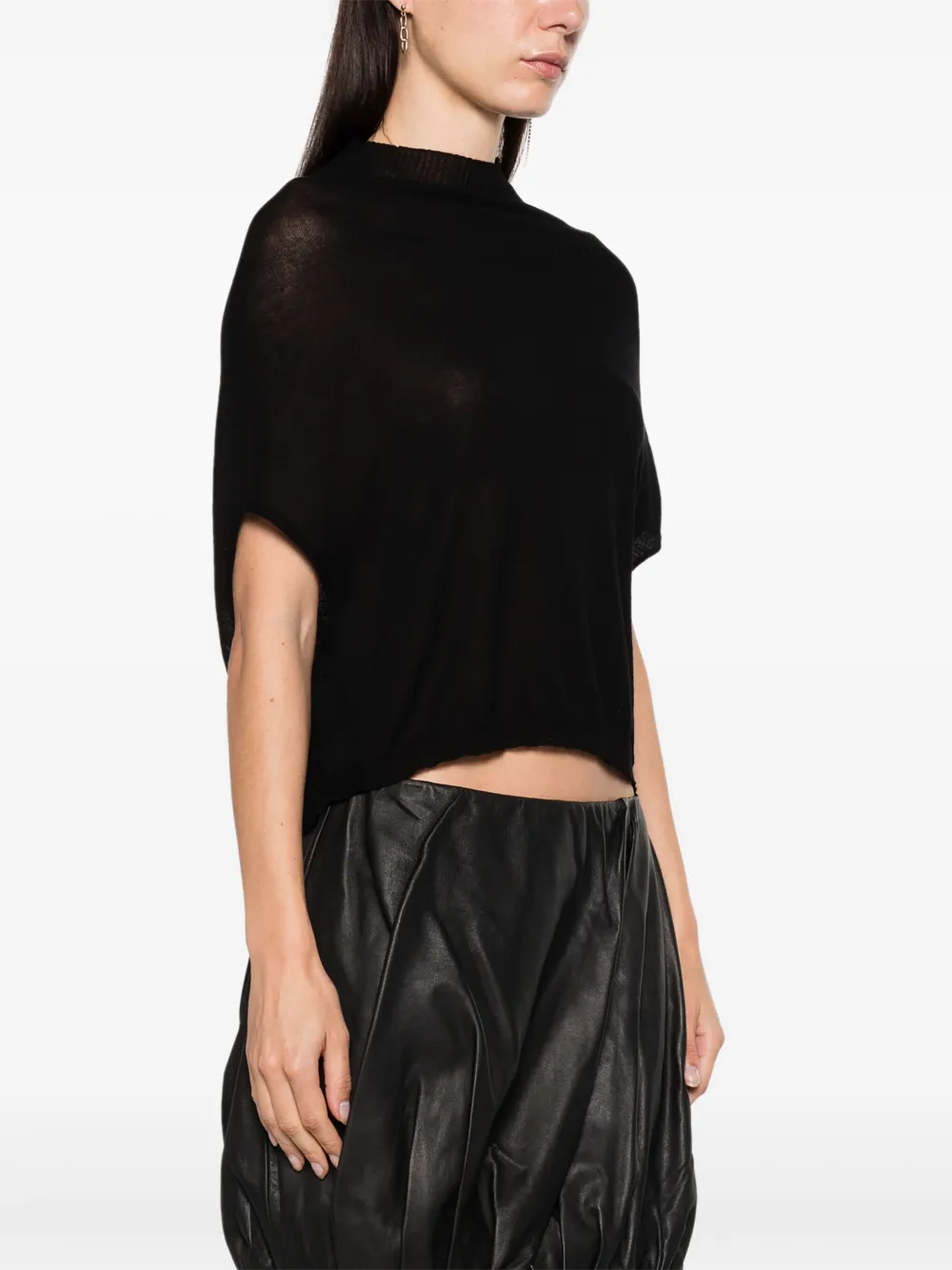 Rick Owens Gedrapeerde top Zwart
