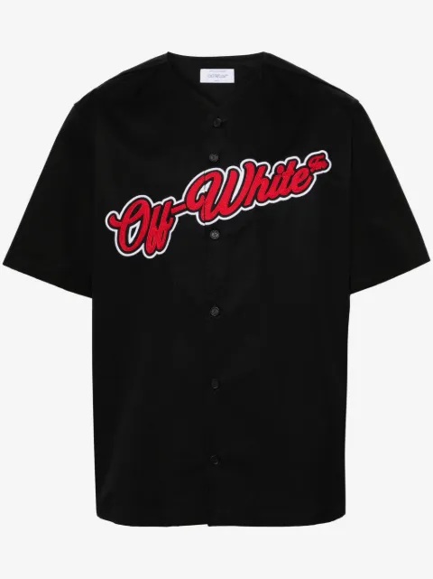 Off-White camisa con logo bordado