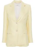 Agnona single-breasted linen blazer - Yellow