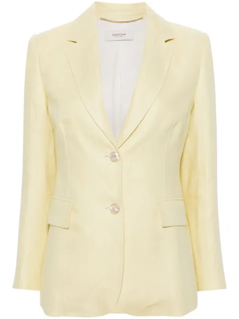 Agnona single-breasted linen blazer