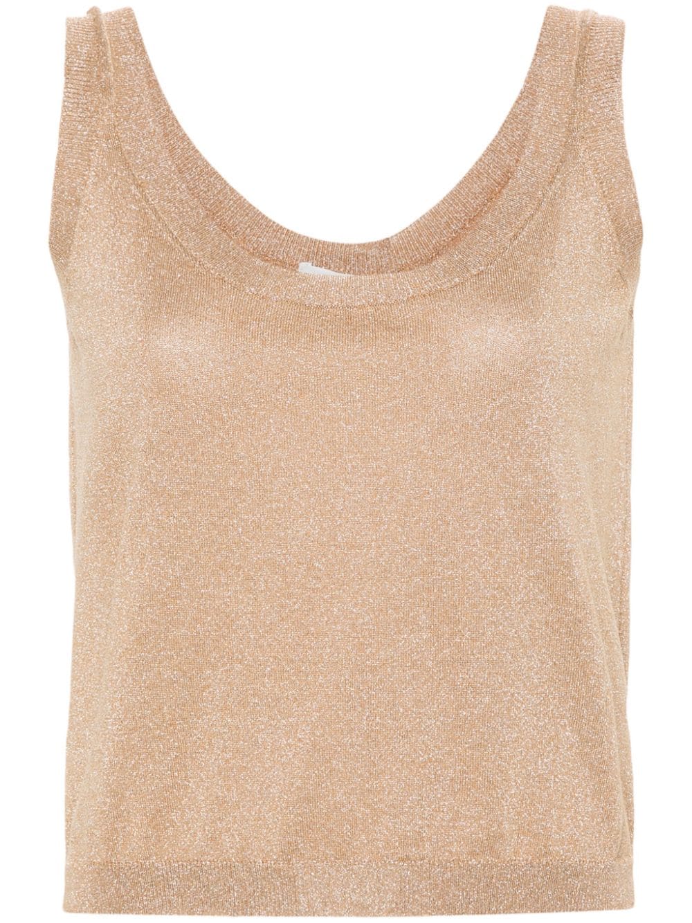Manzoni 24 Round-neck Knitted Top In Gold