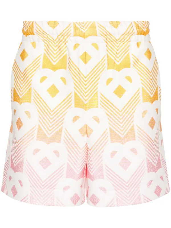 Casablanca Terrycloth-effect Shorts in Yellow