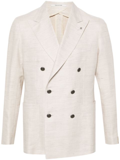 Tagliatore slub double-breasted blazer Men