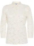 Prada corded-lace shirt - Neutrals