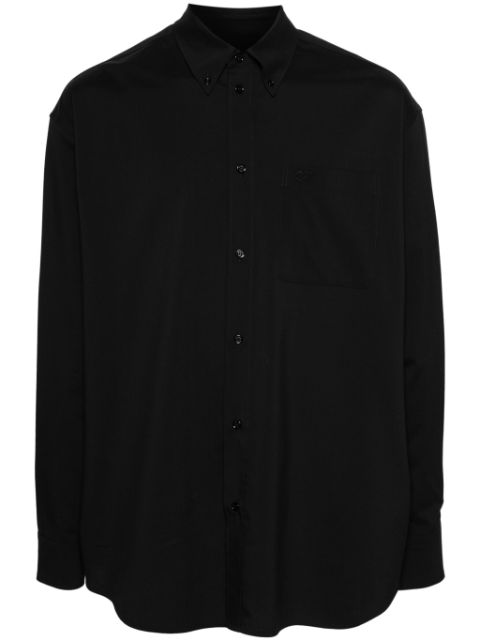 Off-White monogram-embroidered cotton shirt Men