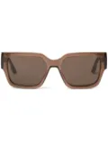 Karl Lagerfeld Karl Logo translucent rectangle-frame sunglasses - Brown