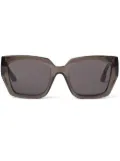 Karl Lagerfeld Karl Logo translucent rectangle-frame sunglasses - Brown