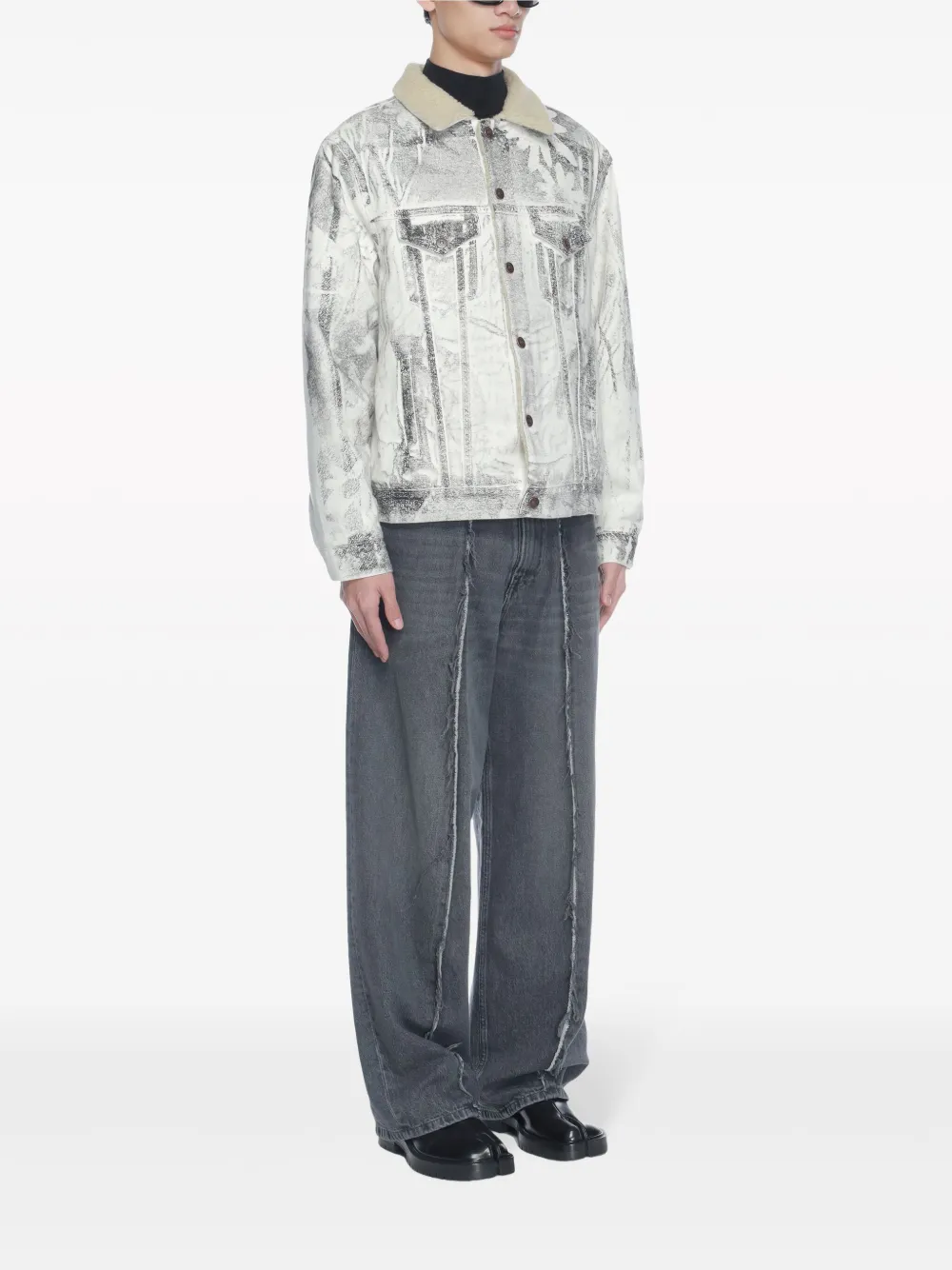 MM6 Maison Margiela graphic-print denim jacket Men