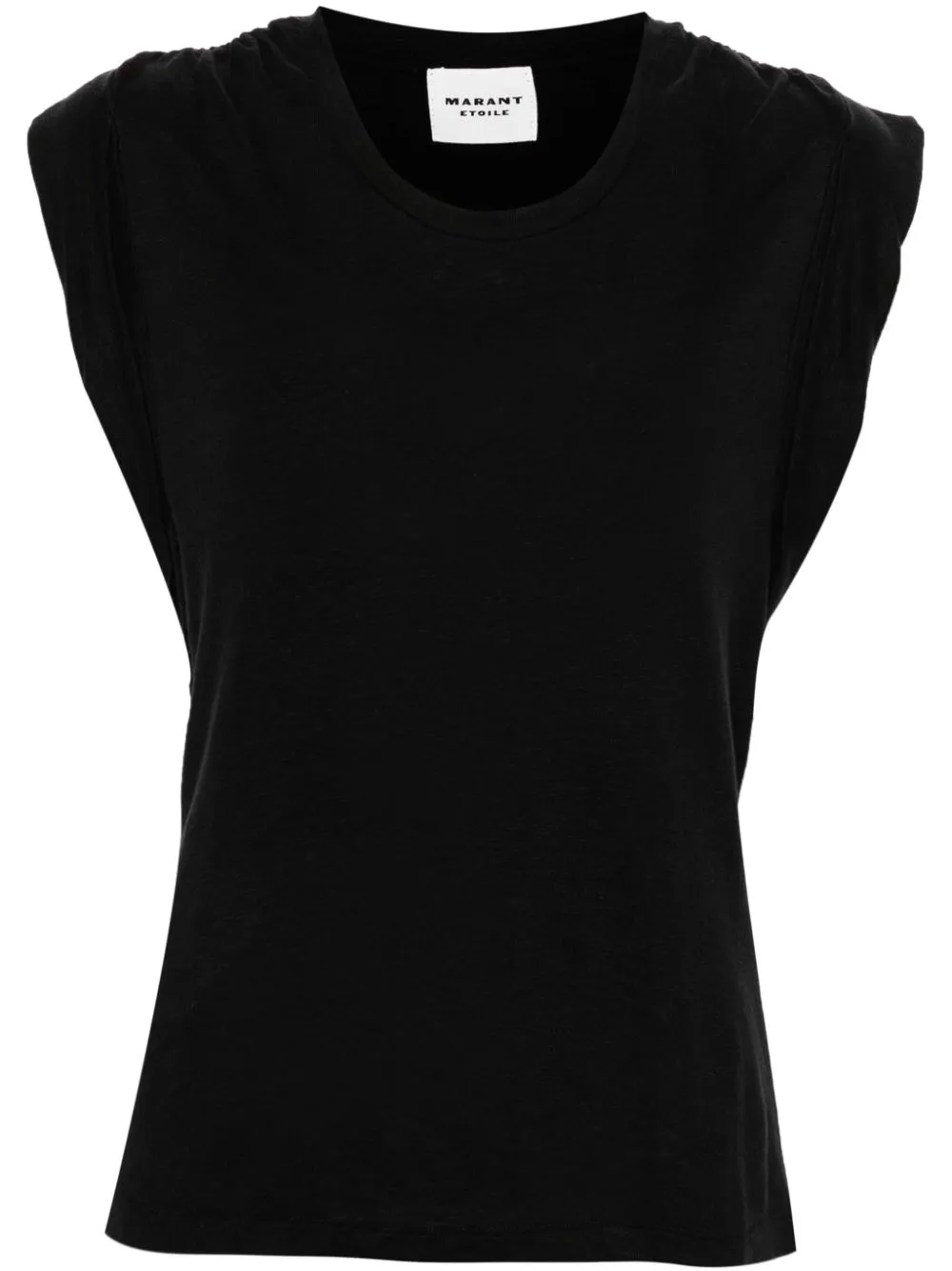 Shop Marant Etoile Kotty Linen Top In Black