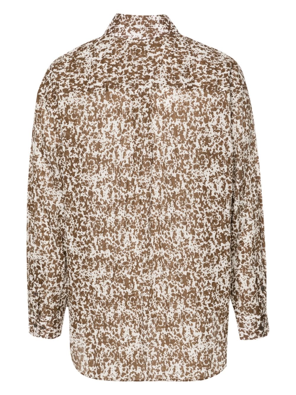 Image 2 of LEMAIRE abstract-print cotton shirt