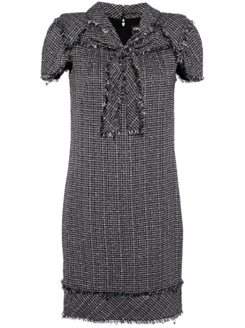 CHANEL 2009 pussy bow tweed minidress Women