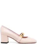 Bally Spell 55mm lettering-detail leather pumps - Pink