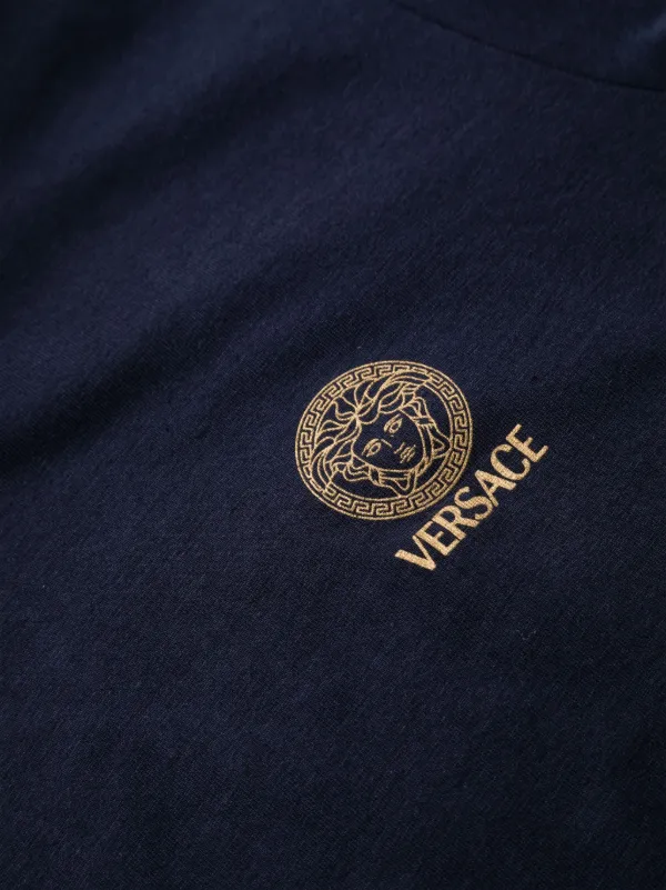 Versace Medusa-print Jersey T-shirt Blue FARFETCH JO