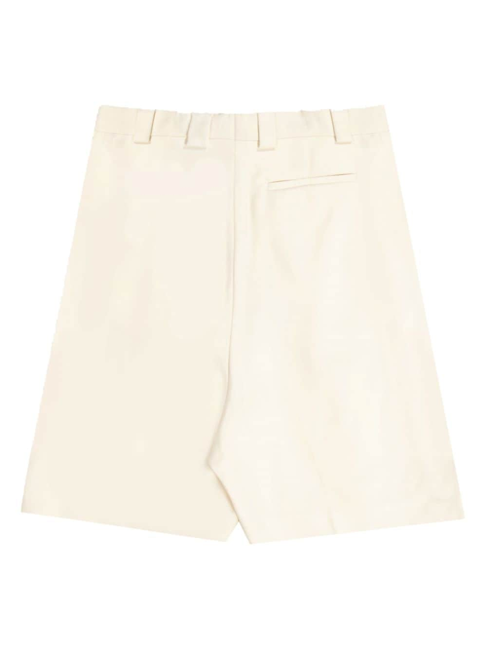 Shop Laneus Pressed-crease Shorts In Neutrals