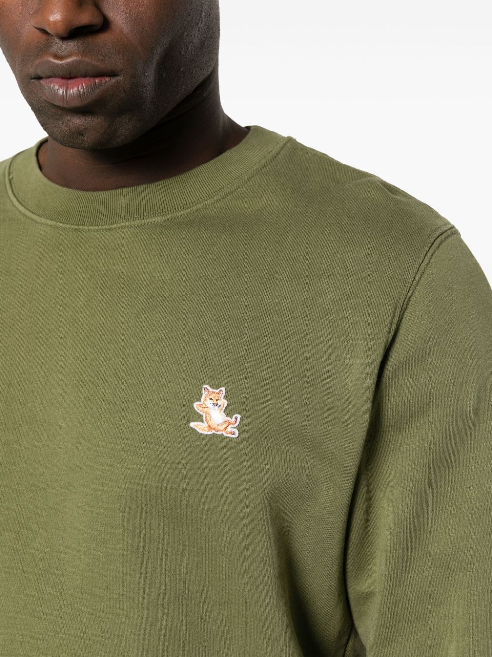 Maison Kitsuné Katoenen sweater Groen