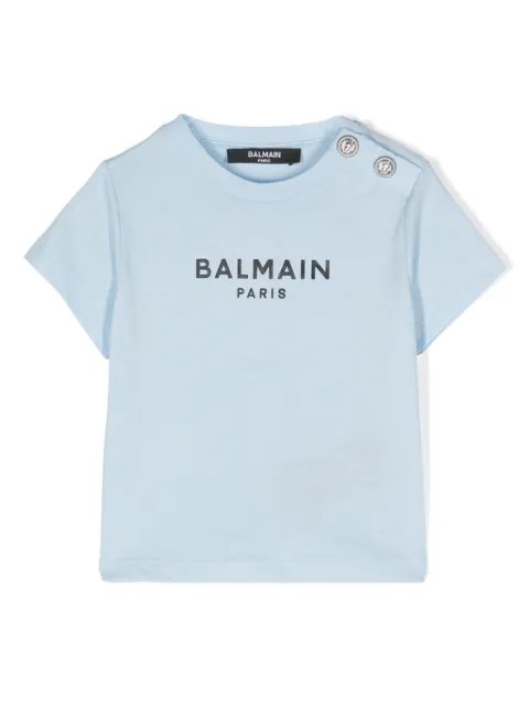 Balmain Kids logo-print cotton T-shirt