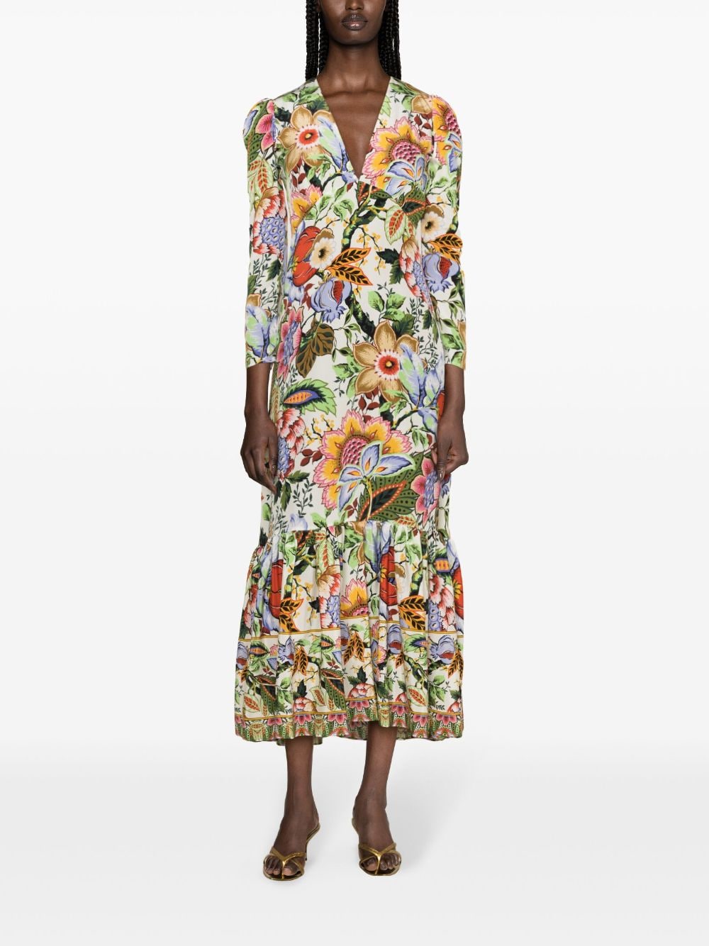 ETRO Maxi-jurk met botanische print Wit
