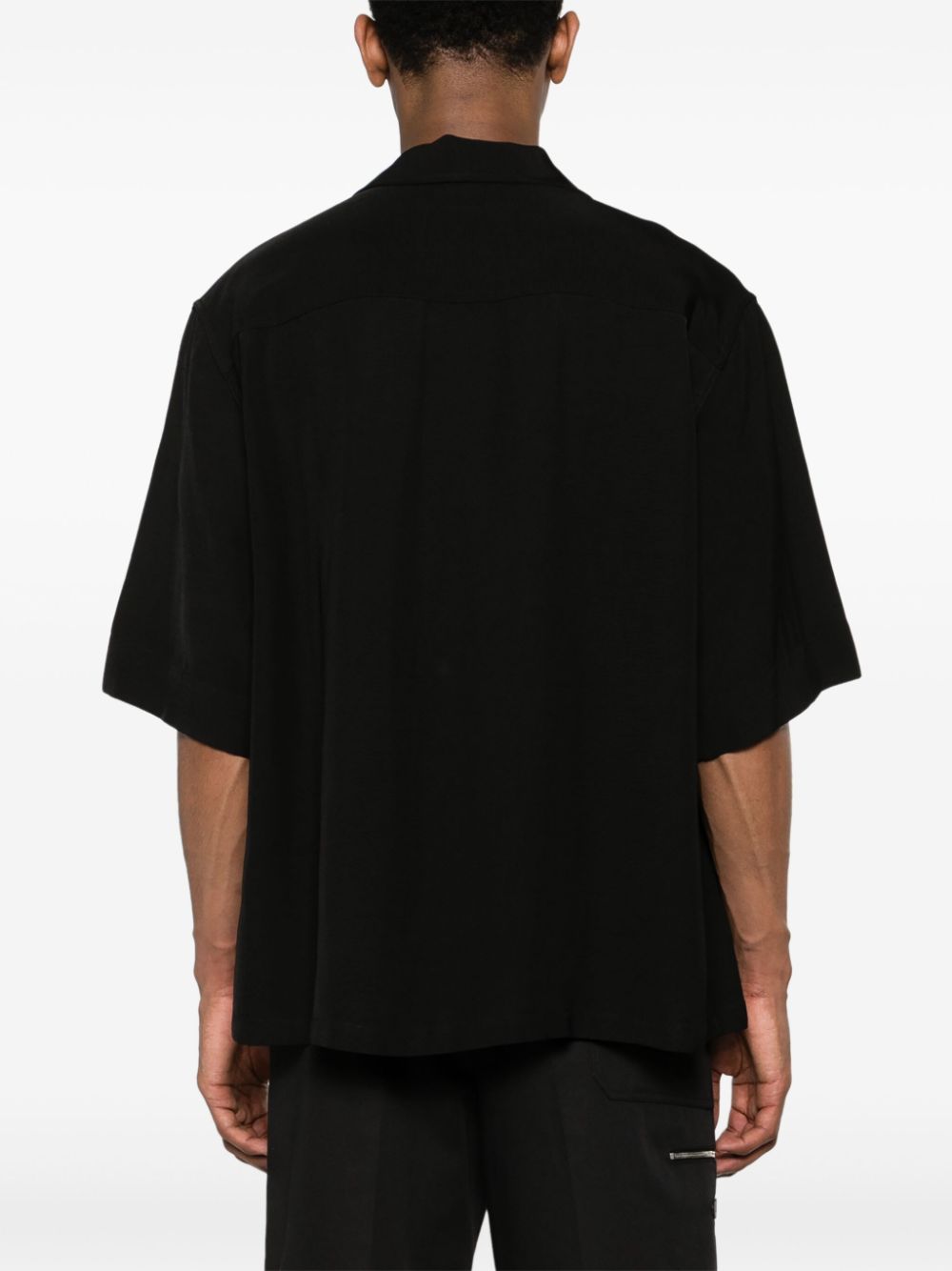 Shop Jil Sander + Mushroom-embroidered Bowling Shirt In Black