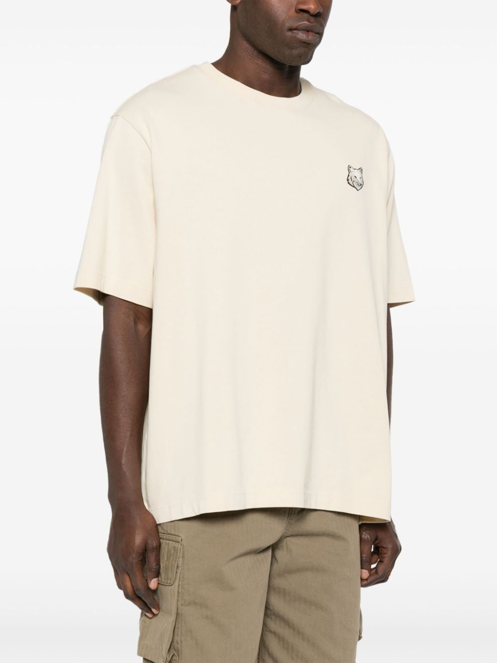 Shop Maison Kitsuné Bold Fox Head Cotton T-shirt In Neutrals