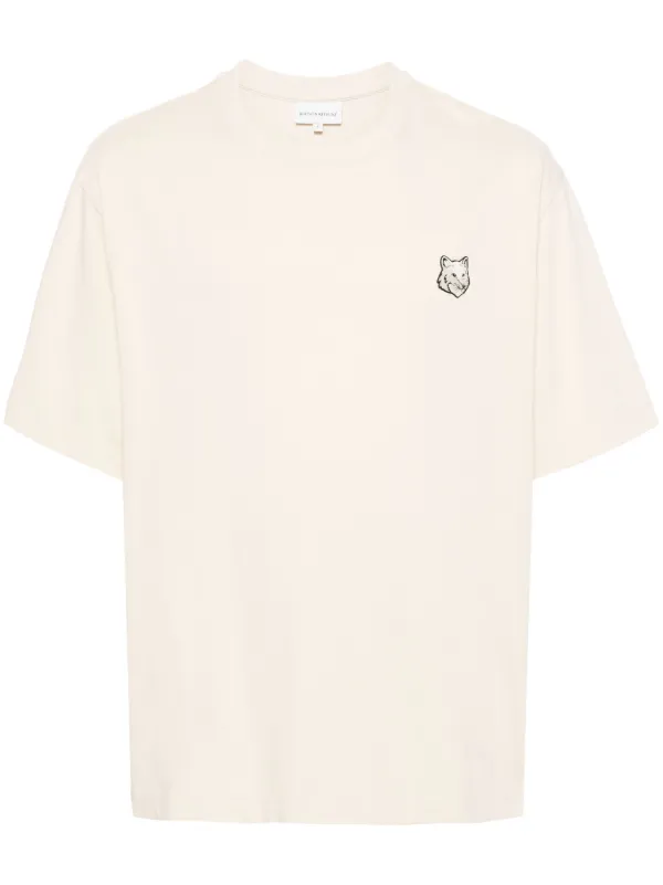 MAISON KITSUNE｜SHORT-SLEEVED ROUND NECK T-SHIRTS (BOLD BOLD FOX HEAD PATCH COMFORT TEE SHIRT | Maison Kitsuné