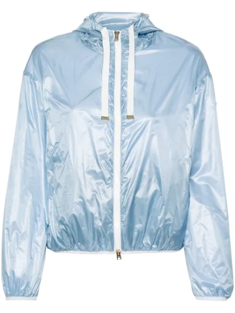 Herno logo-patch taffeta jacket