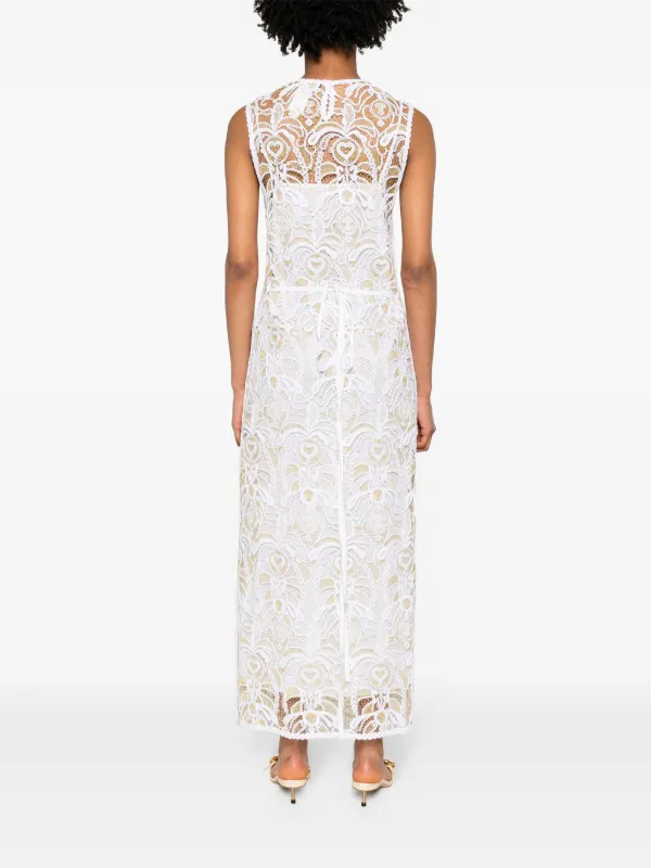 Fabiana Filippi x Benni Bosetto Fabula-macramé Midi Dress
